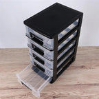 Gaveteiro Plástico 5 Gavetas Multiuso – Armário de Armazenamento Empilhável